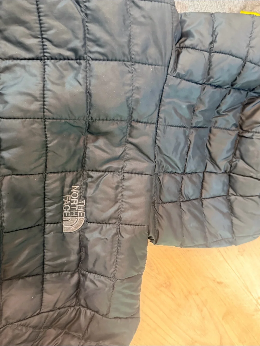 The North Face 3 in 1 Yellow and Gray Hooded Jacket